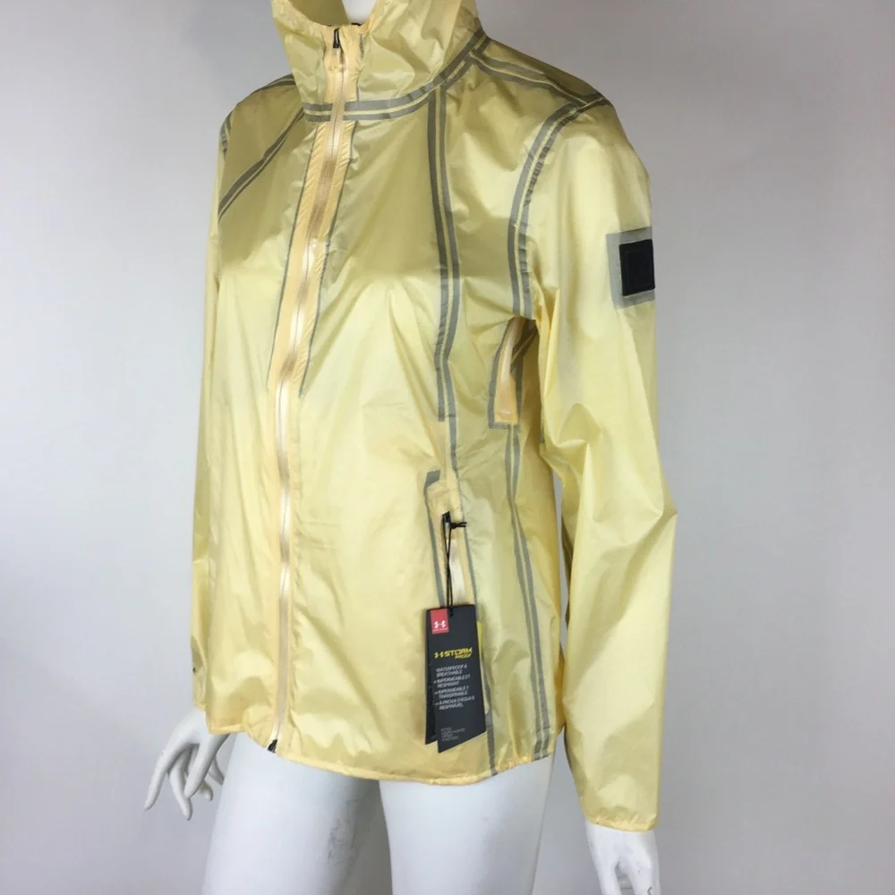Under Armour Storm Proof Jacket Yellow Fitted Women's Small Sample‎